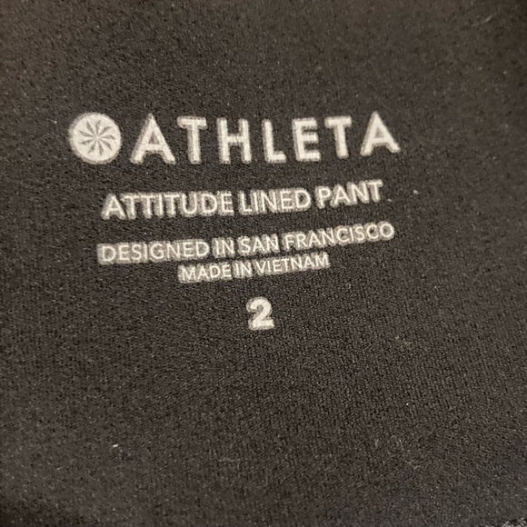 Athleta | EUC Lined Attitude Jogger Pants Size 2 Black - Picture 3 of 7